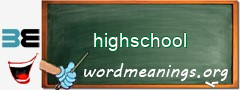 WordMeaning blackboard for highschool